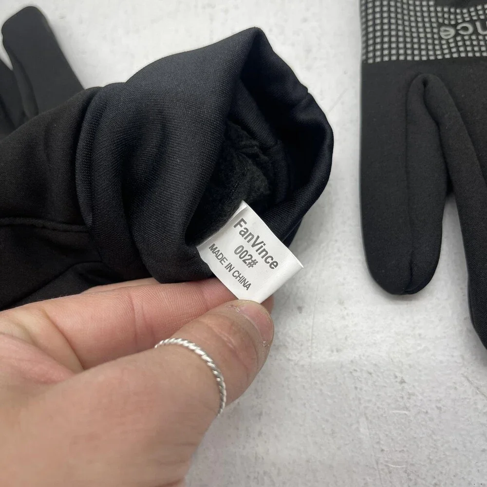 FanVince Cycling Gloves Mens XL Black Touchscreen Grip Warm Winter Outdoor